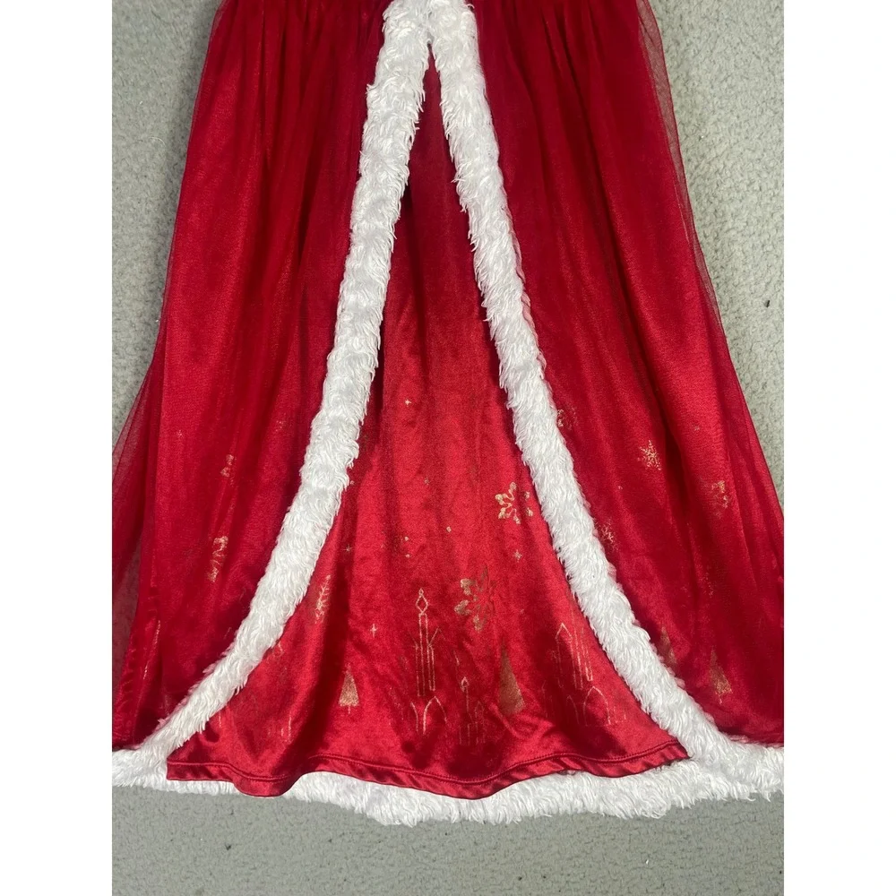 Disney Princess Christmas Nightgown Girls 6 6X Tiana Rapunzel Cinderella Belle